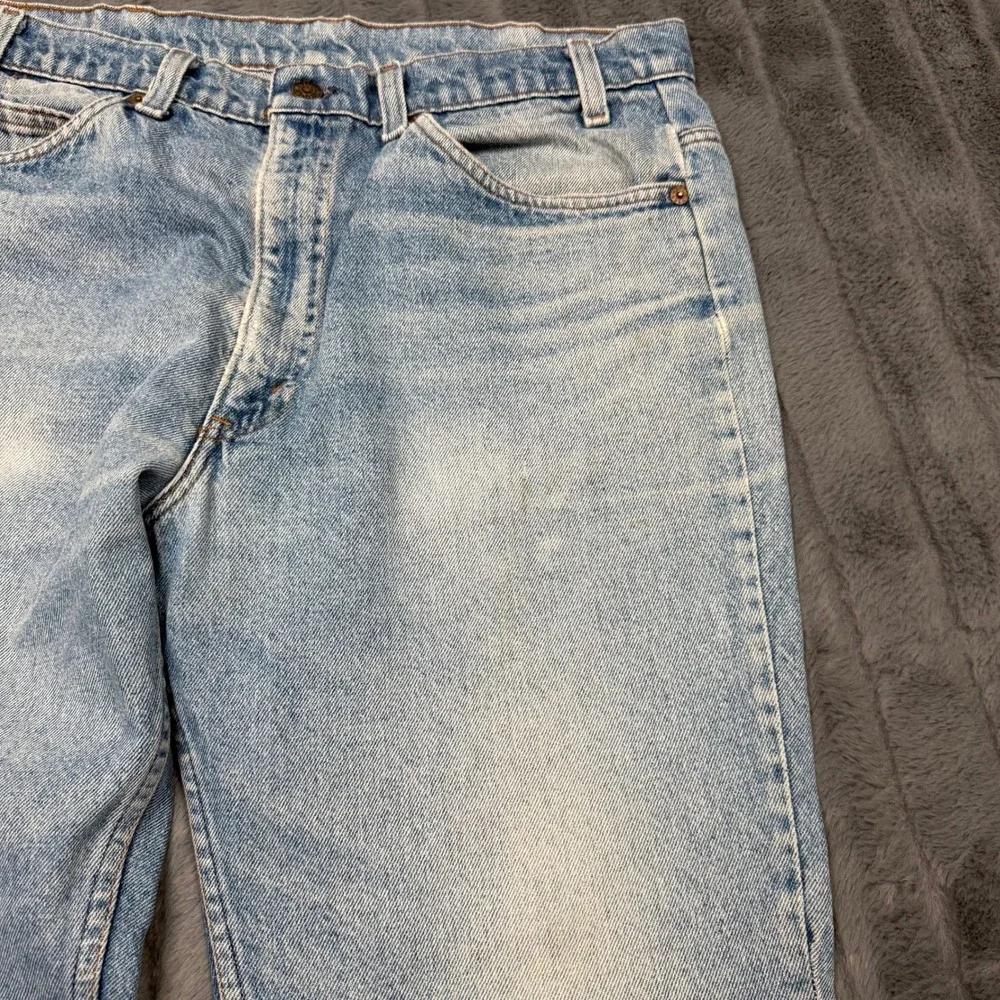Levis Orange Tab Jeans Mens 33x26.5 Light Blue Vintage Straight Leg Distressed